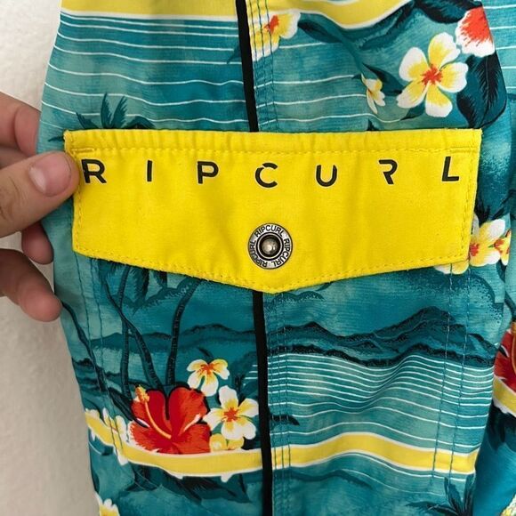Rip Curl Mens Multicolor Swim Trunks Beach Surf Floral Board Shorts Size 32 - Picture 3 of 7